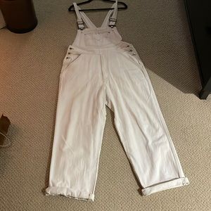 Vintage silver tab cream Levi overalls